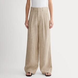 Everlane The Linen Way-High® Drape Pants in Cornstalk Chambray, size 14